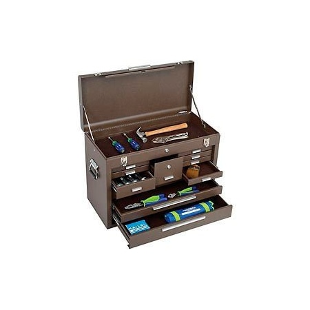 Kennedy Kennedy Signature Series 11-Drawer Machinists Chest, 26-1/8"W x 12"D x 18-7/8"H, Brown 3611B